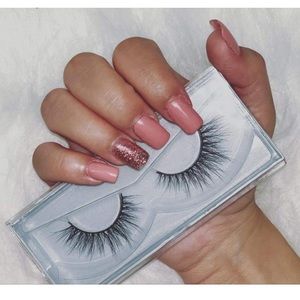 Women makeup false eyelashes